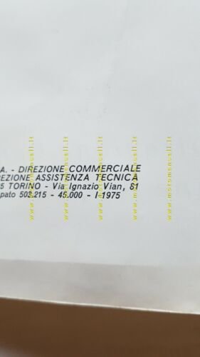 Fiat 131 Mirafiori 1975 manuale officina caratterist. tecniche dati riparazioni