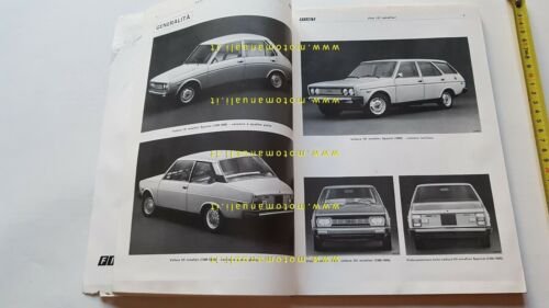 Fiat 131 Mirafiori 1975 manuale officina caratterist. tecniche dati riparazioni
