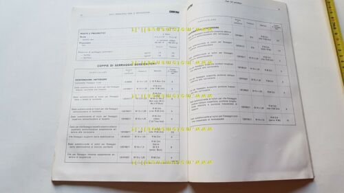 Fiat 131 Mirafiori 1975 manuale officina caratterist. tecniche dati riparazioni