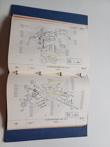 FIAT 132 1972 catalogo ricambi MOTORE originale