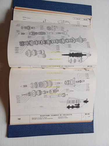 FIAT 132 1972 catalogo ricambi MOTORE originale