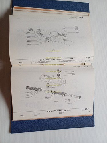 FIAT 132 1972 catalogo ricambi MOTORE originale