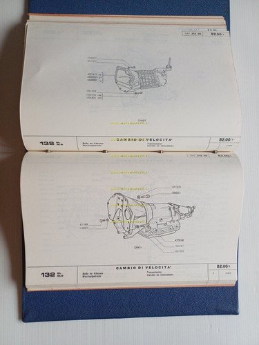 FIAT 132 GL-GLS 1974 catalogo ricambi MOTORE originale