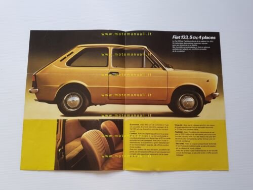 FIAT 133 850 1974 depliant francese originale