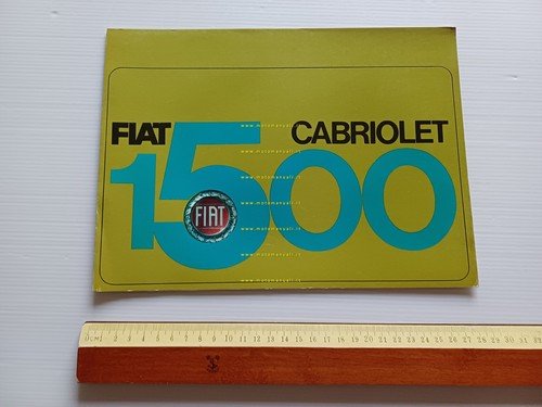 Fiat 1500 Cabriolet 1963 depliant italiano originale