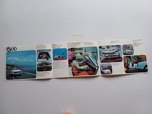 Fiat 1500 Cabriolet 1963 depliant italiano originale