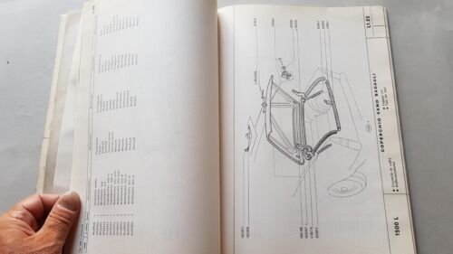 Fiat 1500 L 1965 catalogo ricambi CARROZZERIA originale BODY parts …