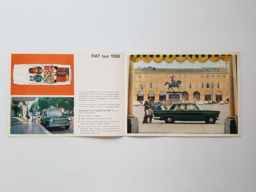 Fiat 1500 Taxi 1962 depliant originale italiano