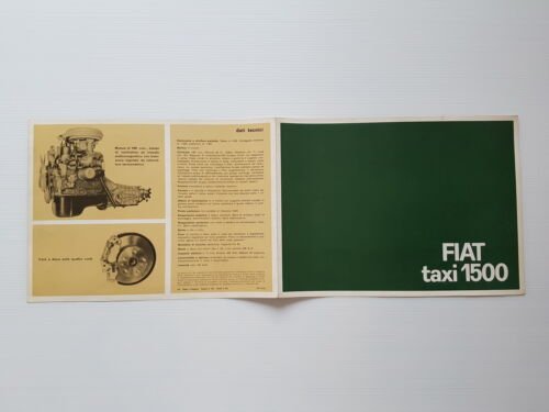 Fiat 1500 Taxi 1962 depliant originale italiano
