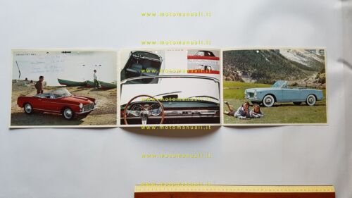 Fiat 1600 S - 1200 cabriolet depliant originale francese