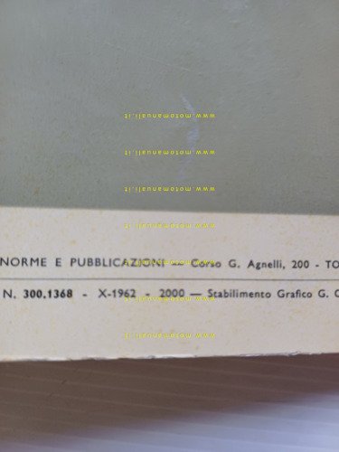 FIAT 1600 S Cabriolet 1962 manuale uso manutenzione libretto originale