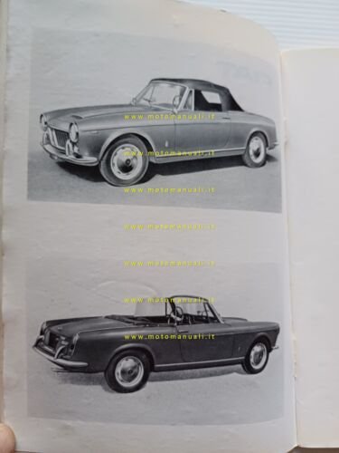 FIAT 1600 S Cabriolet 1962 manuale uso manutenzione libretto originale