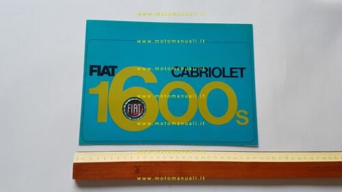 Fiat 1600 S cabriolet depliant originale francese