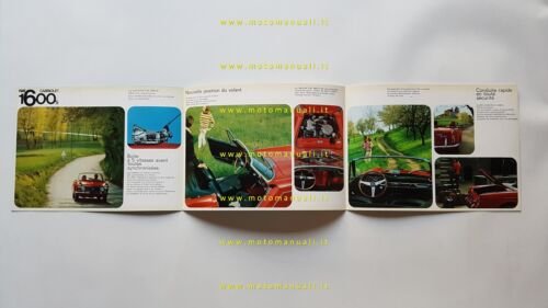 Fiat 1600 S cabriolet depliant originale francese