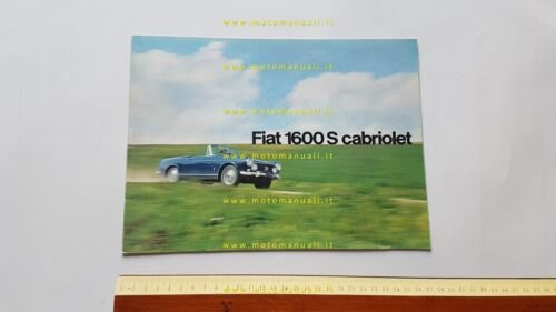 Fiat 1600 S cabriolet depliant originale italiano