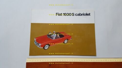Fiat 1600 S cabriolet depliant originale italiano