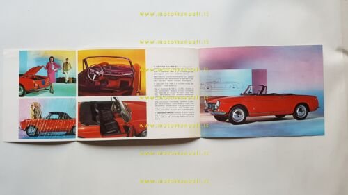Fiat 1600 S cabriolet depliant originale italiano