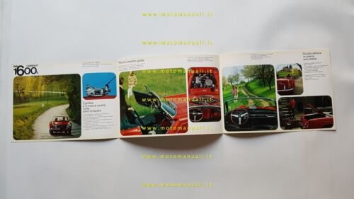 Fiat 1600 S cabriolet depliant originale italiano