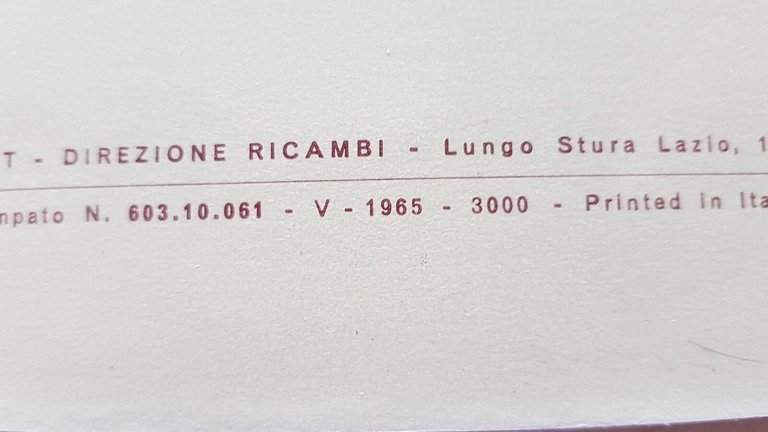 Fiat 1800 B 1965 catalogo ricambi CARROZZERIA originale BODY parts …