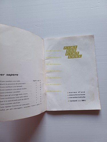 Fiat 500 - 500 L 1969 manuale uso manutenzione libretto …