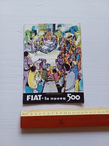 FIAT 500 1a Serie 1956 depliant opuscolo italiano originale