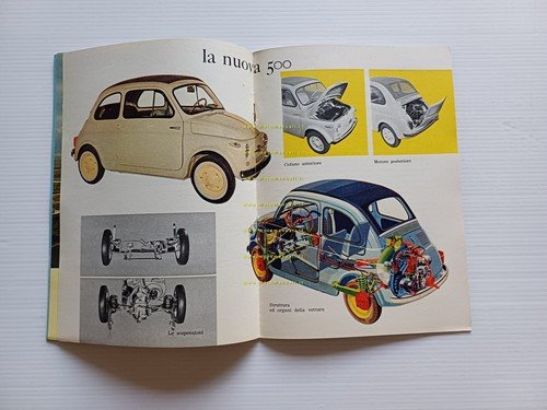FIAT 500 1a Serie 1956 depliant opuscolo italiano originale