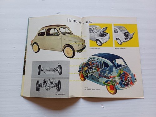 FIAT 500 1a Serie 1956 depliant opuscolo italiano originale