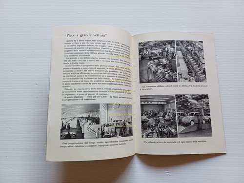 FIAT 500 1a Serie 1956 depliant opuscolo italiano originale