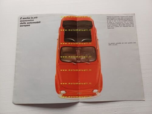 Fiat 500 600cc depliant originale italiano