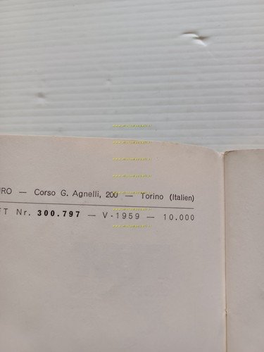 FIAT 500 Berlina Trasformabile Sport 1959 manuale uso libretto originale …