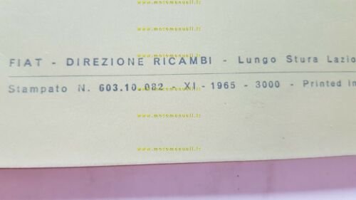 Fiat 500 Giardiniera 120 F 1965 catalogo ricambi carrozzeria originale