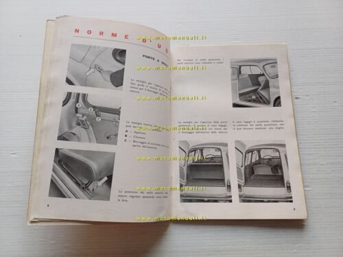 FIAT 500 Giardiniera 1960 Manuale Uso Manutenzione Libretto Istruzioni originale