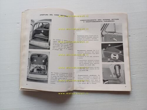 FIAT 500 Giardiniera 1960 Manuale Uso Manutenzione Libretto Istruzioni originale