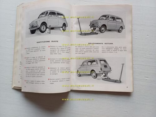 FIAT 500 Giardiniera 1960 Manuale Uso Manutenzione Libretto Istruzioni originale