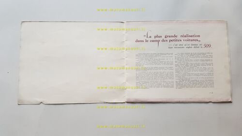 Fiat 509 1927 depliant originale italiano