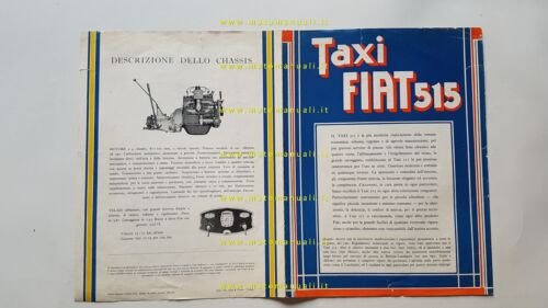 Fiat 515 Taxi 1932 depliant originale