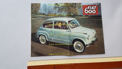 Fiat 600 - Multipla - Trasformabile depliant originale italiano