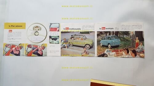 Fiat 600 - Multipla - Trasformabile depliant originale italiano