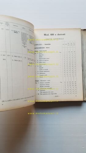 FIAT 600 - Multipla -Taxi 1961 catalogo ricambi MOTORE originale …