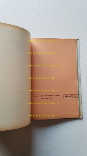 FIAT 600 - Multipla -Taxi 1961 catalogo ricambi MOTORE originale …
