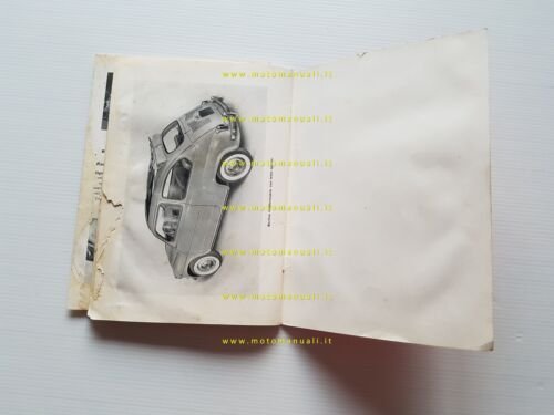 FIAT 600 1959 Manuale Uso Manutenzione Libretto Istruzioni originale