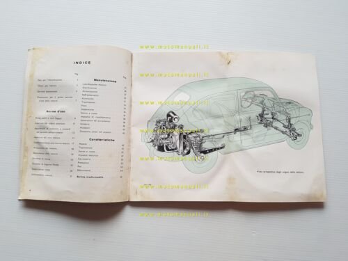 FIAT 600 1959 Manuale Uso Manutenzione Libretto Istruzioni originale
