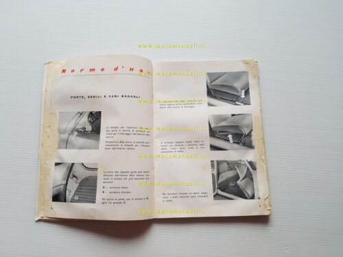 FIAT 600 1959 Manuale Uso Manutenzione Libretto Istruzioni originale