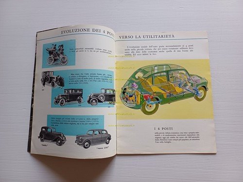 FIAT 600 1a Serie 1955 depliant opuscolo italiano originale