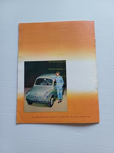 FIAT 600 1a Serie 1955 depliant opuscolo italiano originale