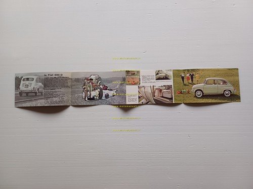 Fiat 600 D depliant originale italiano anni 60