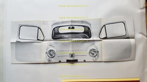 Fiat 600 D depliant poster originale italiano