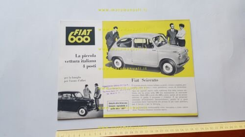 Fiat 600 depliant originale italiano