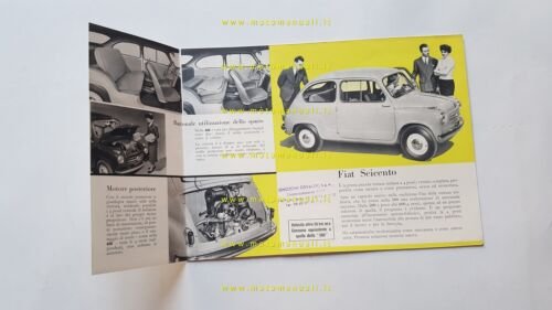 Fiat 600 depliant originale italiano