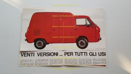 FIAT 600 T 20 versioni depliant italiano originale anni 60
